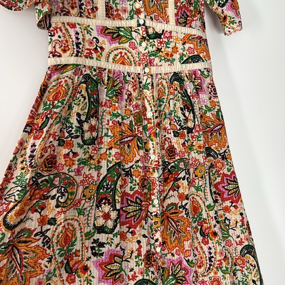 BA&SH Benja Paisley Colorful Multicolor Maxi Dress Womens size XSMALL - Picture 7 of 12